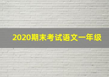 2020期末考试语文一年级