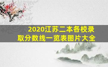 2020江苏二本各校录取分数线一览表图片大全