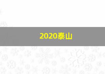 2020泰山