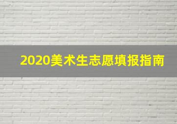 2020美术生志愿填报指南