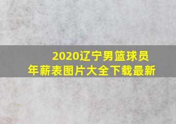 2020辽宁男篮球员年薪表图片大全下载最新