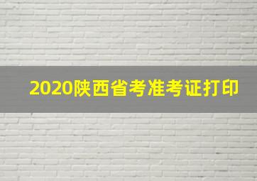 2020陕西省考准考证打印