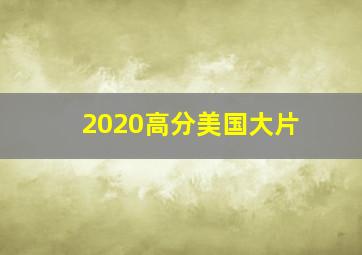 2020高分美国大片