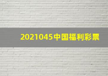 2021045中国福利彩票