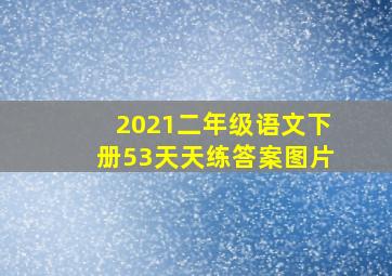 2021二年级语文下册53天天练答案图片