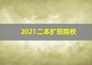 2021二本扩招院校