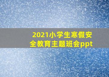 2021小学生寒假安全教育主题班会ppt