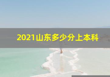 2021山东多少分上本科