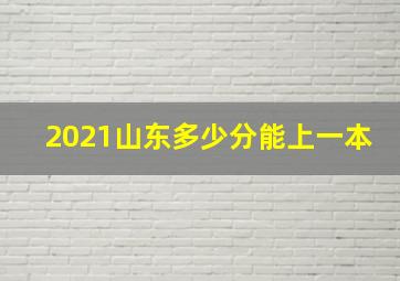 2021山东多少分能上一本