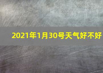 2021年1月30号天气好不好