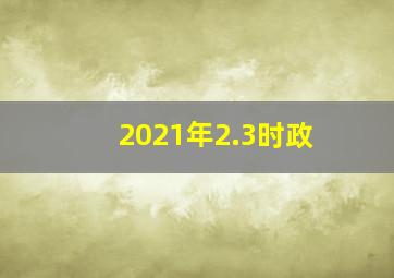 2021年2.3时政