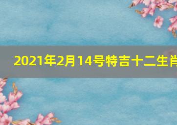 2021年2月14号特吉十二生肖