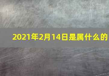 2021年2月14日是属什么的