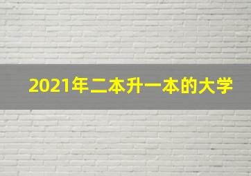 2021年二本升一本的大学