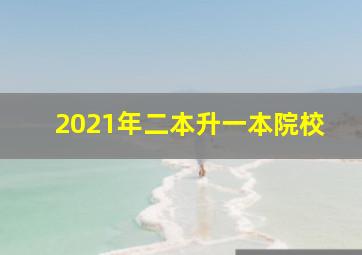 2021年二本升一本院校