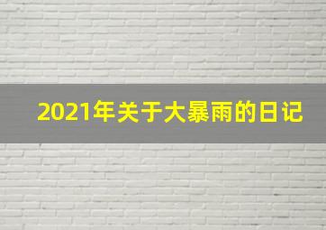 2021年关于大暴雨的日记