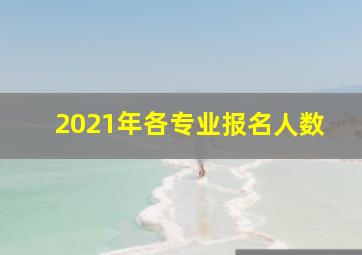 2021年各专业报名人数