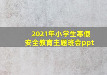 2021年小学生寒假安全教育主题班会ppt