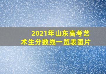 2021年山东高考艺术生分数线一览表图片