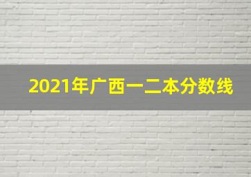 2021年广西一二本分数线