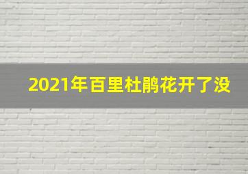 2021年百里杜鹃花开了没