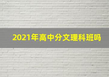 2021年高中分文理科班吗