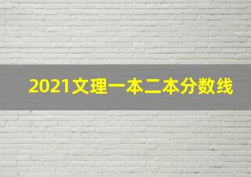 2021文理一本二本分数线