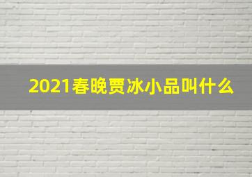 2021春晚贾冰小品叫什么