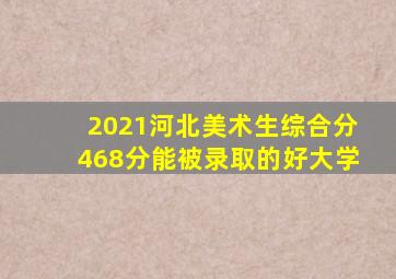 2021河北美术生综合分468分能被录取的好大学