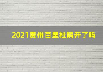 2021贵州百里杜鹃开了吗