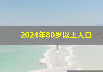 2024年80岁以上人口