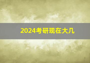 2024考研现在大几