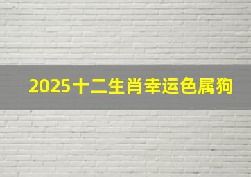 2025十二生肖幸运色属狗