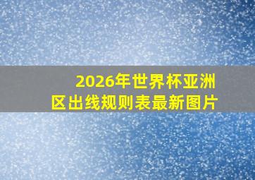 2026年世界杯亚洲区出线规则表最新图片