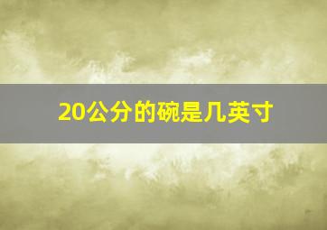 20公分的碗是几英寸