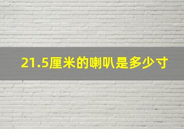 21.5厘米的喇叭是多少寸