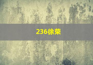 236徐荣