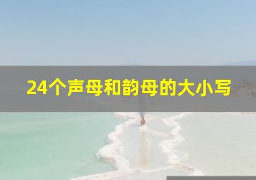 24个声母和韵母的大小写