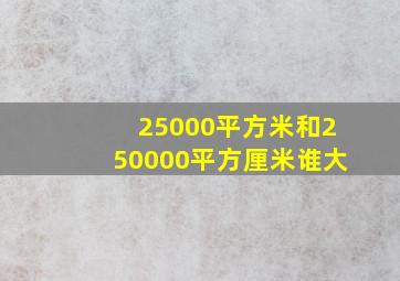 25000平方米和250000平方厘米谁大