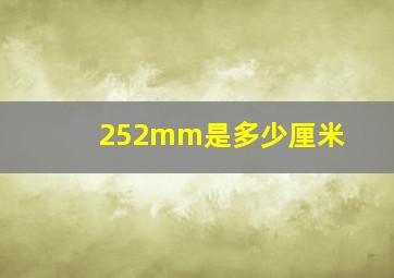 252mm是多少厘米