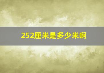 252厘米是多少米啊