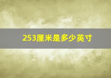 253厘米是多少英寸