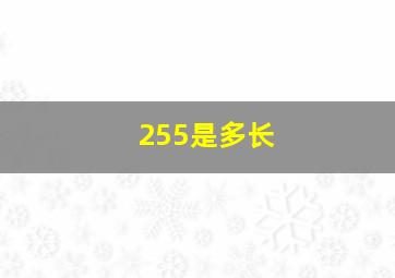 255是多长