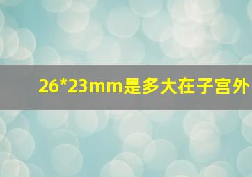 26*23mm是多大在子宫外