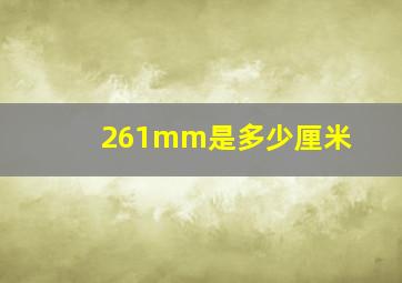 261mm是多少厘米