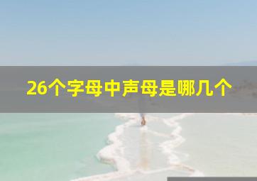 26个字母中声母是哪几个