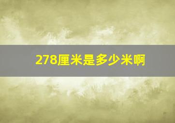 278厘米是多少米啊