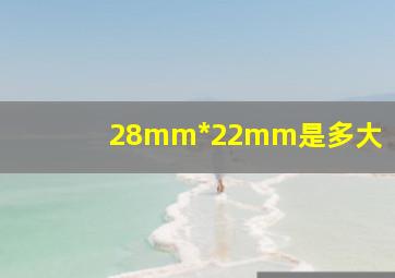 28mm*22mm是多大