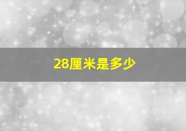 28厘米是多少