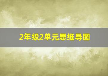 2年级2单元思维导图